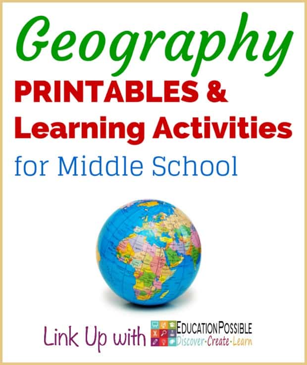 Geography Printables & Learning Activities for Middle School - Link up