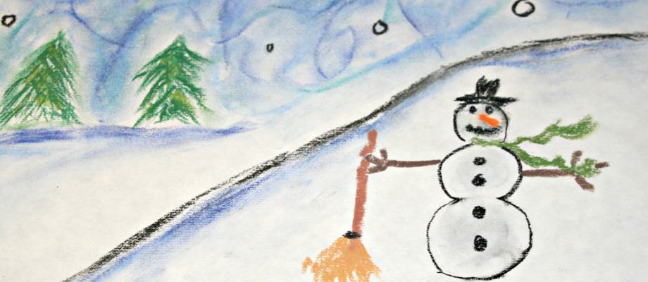 Simple Christmas Art with Chalk Pastels