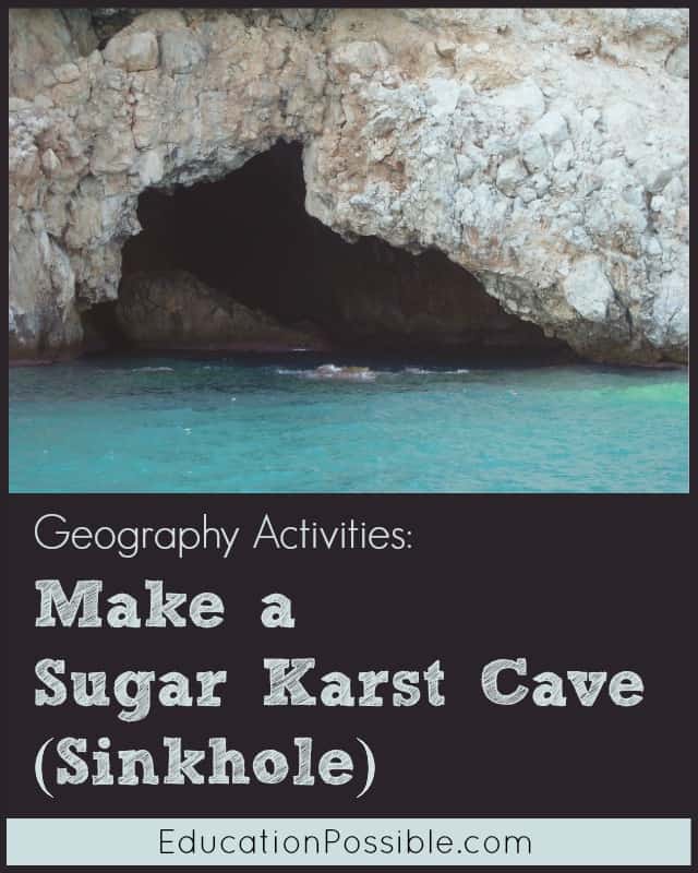 Limestone cave in the ocean.