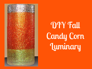 DIY Fall Candy Corn Luminary