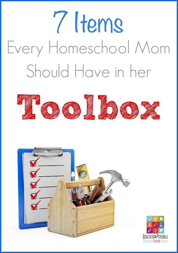 Although each home school is unique, there are some tools that a LOT of homeschool classrooms seems to include. These are items moms use frequently because they make the homeschool days run a little more smoothly. Personally, I can't live without the second item and have been suprised how often I use the first one! Is your favorite school supply on the list? #backtoschool #schoolsupplies #homeschooling #homeschooltools #educationpossible #homeschoolsupplies