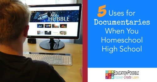 When kids get to the high school years they  become more independent learners. To make the most of their learning experiences, it's important to help them find quality resources to guide their studies. We love using educational videos and documentaries in our homeschool. Here are 5 reasons you should use documentaries for homeschooling high school.