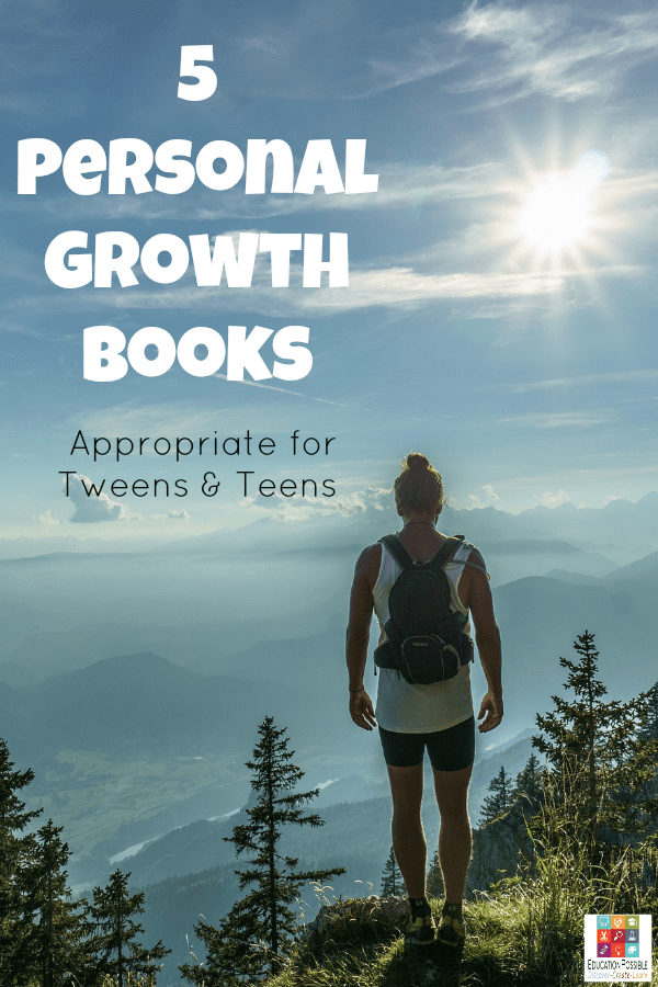 5 Personal Growth Books Appropriate for Tweens & Teens To start off the 2016 Reading Adventure, I've decided to start off with personal growth. As adults, we’re very familiar with the personal growth/personal improvement genre, but we don’t always think about it for our kids. But they’re trying to figure out who they are and where they fit in too. It’s important that we constantly inspire and encourage our middle school kids during their journey.