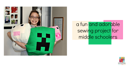 An Easy Sewing Project for Teens who Love Minecraft Does your middle schooler love Minecraft? Have you been looking for a way to build your young teen’s sewing skills? Now you can combine the two with these adorable stuffed Minecraft characters. DIY tutorial - fun sewing idea for kids.