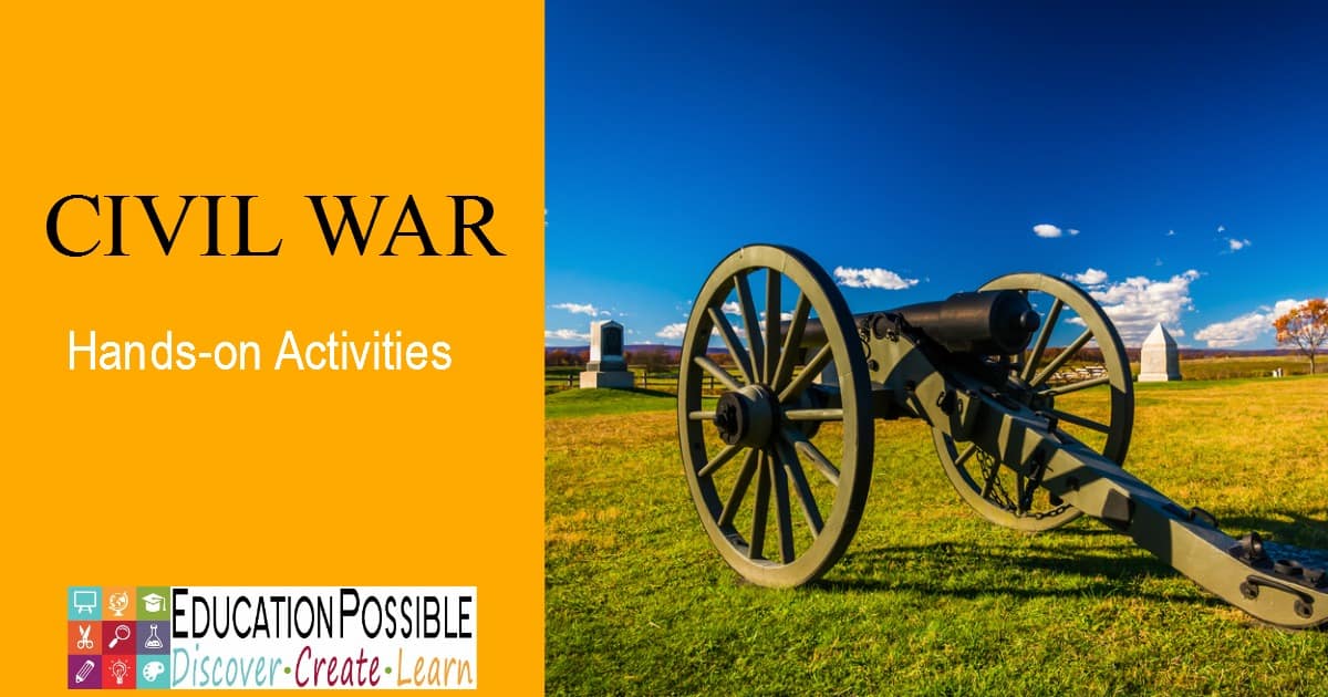 We have found many projects and activities to help our middle school kids to learn more about the American Civil War. We love books, music, art, and of course history hands-on activities. Project ideas for tweens/teens.