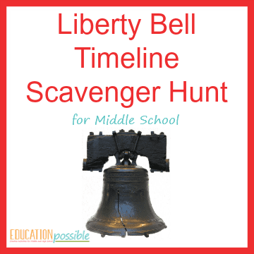 With so many interesting facts to learn about this famous bell, you’ll want to add this Liberty Bell Timeline Trivia scavenger hunt to your lesson plans.
