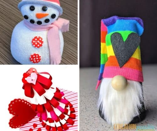 DIY crafts for tweens. Snowman, gnome, ribbon tree