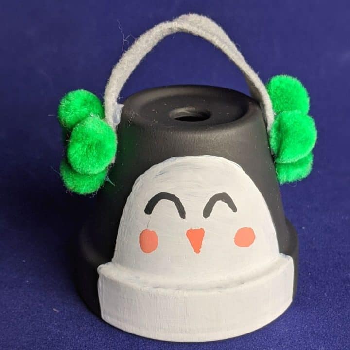 Mini flower pot penguin craft