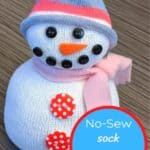 Easy No Sew Sock Snowman Craft