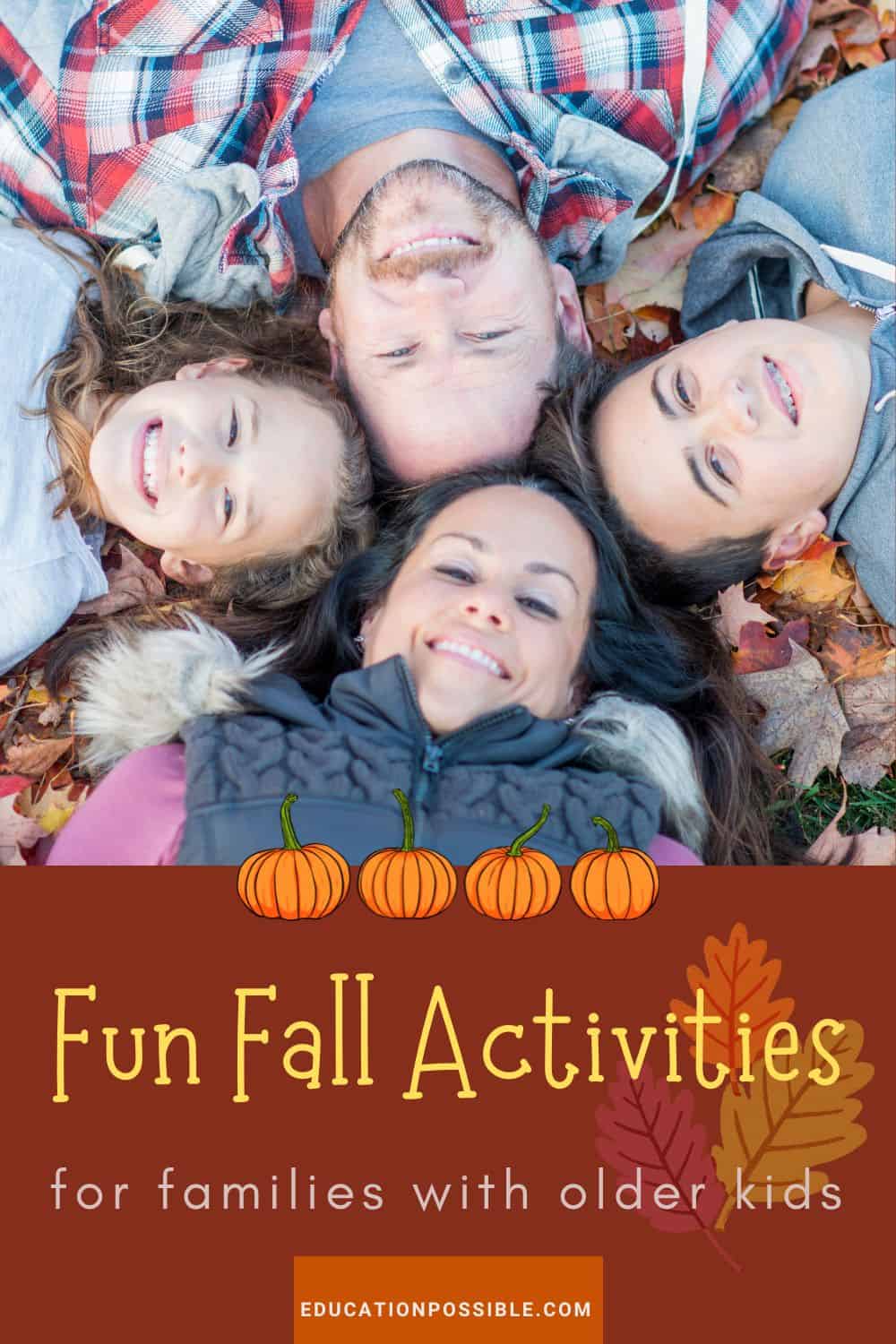 Fun Things to Do With Your Older Kids This Fall