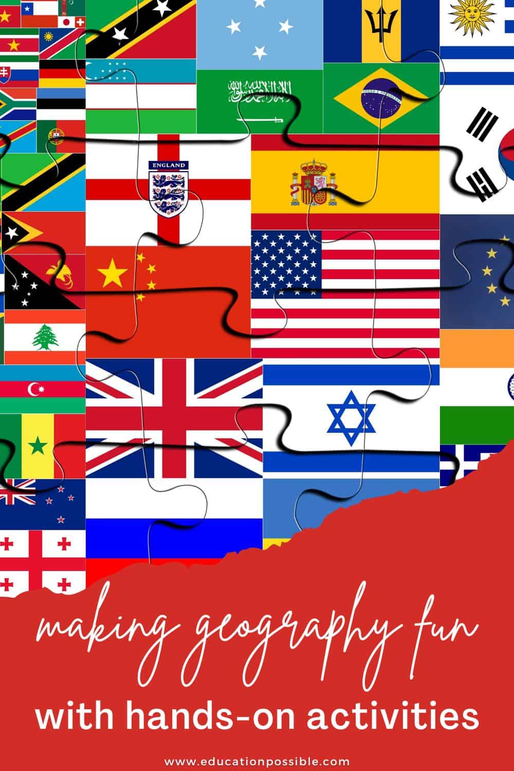 World flag puzzle