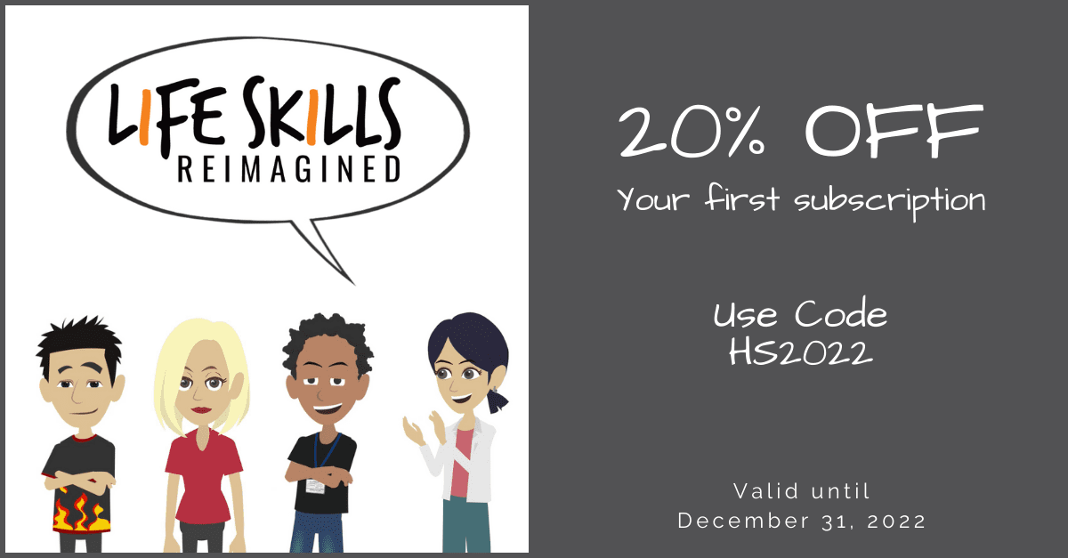 Image for a coupon code for Life Skills Reimagined