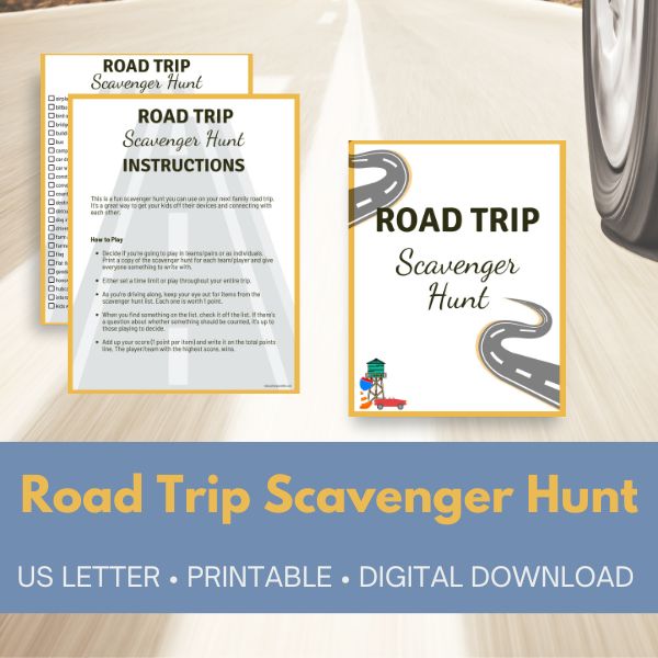 Product listing image for a car scavenger hunt pdf.