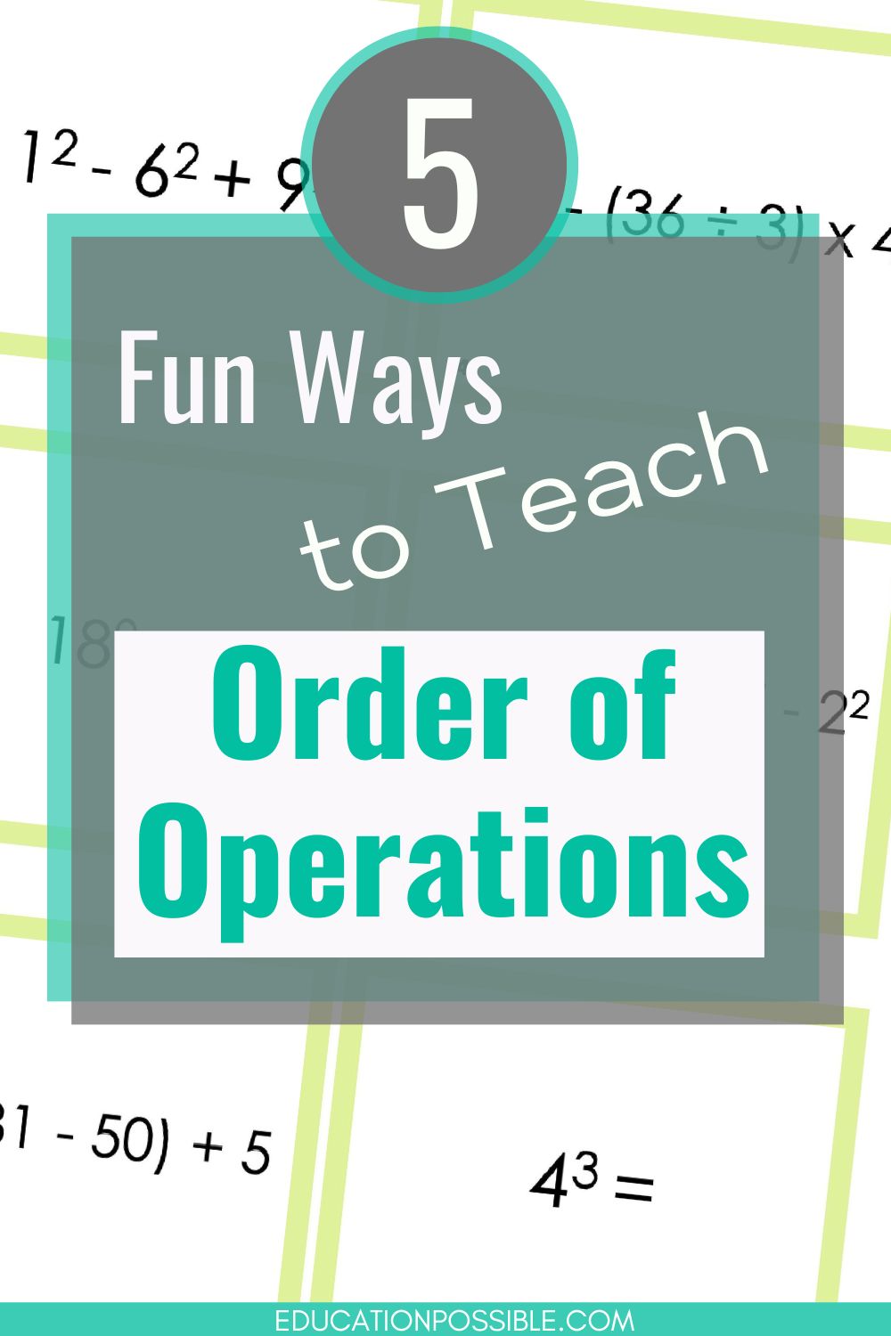 Fun Ways to Teach Order of Operations